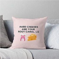 30 Rock - Hard cheeses and root canal Liz Throw Pillow