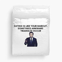 30 Rock - Jack Donaghy - Dating is like your haircut sometimes awkward situations occur Duvet Cover