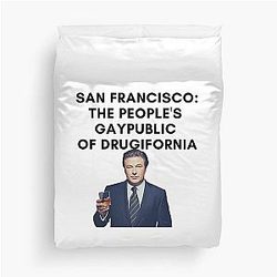 30 Rock - Jack Donaghy - San Francisco: The People's Republic of California Duvet Cover