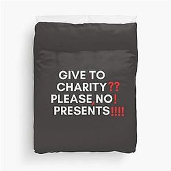 30 Rock - Tracy Give Charity no Presents Duvet Cover
