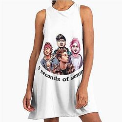 5 Seconds of Summer Band Illustration A-Line Dress