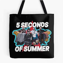 5 Seconds Of Summer Graphic All Over Print Tote Bag