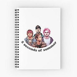 5 Seconds of Summer Band Illustration Notebook