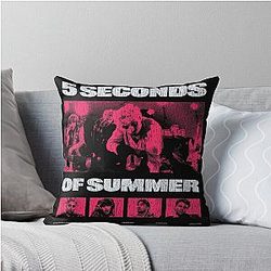 Retro 5 Seconds of Summer Tour Photo Graphic Pop Punk Band Throw Pillow