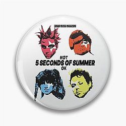 5 Seconds of Summer Pop Band Silhouette Art Pin