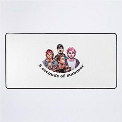 5 Seconds of Summer band illustration Desk Mat