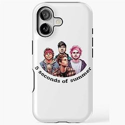5 Seconds of Summer band illustration iPhone Tough Case