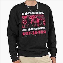 Retro 5 Seconds Summer Tour Photo Graphic Pop Punk Band Pullover Sweatshirt