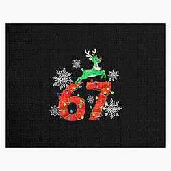 Number 67 Christmas Jigsaw Puzzle for Boys and Kids
