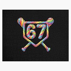 Rainbow Candy Birthday T-Shirt Jigsaw Puzzle