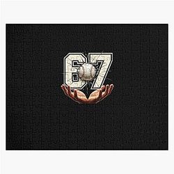 Baseball number 67 Funny Jigsaw Puzzle
