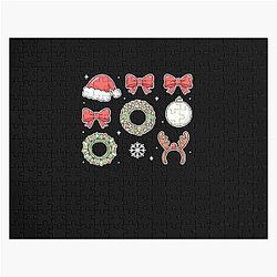 67 Ribbon Christmas Tee Xmas Holiday Number 67 Jigsaw Puzzle