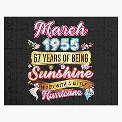 Made In March 1955 67 Year Old Girl Celebrates 67th Birthday with Sunshine Jigsaw Puzzle