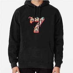 Number 7 Shirt with Clowns Meme Pullover Hoodie
