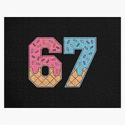 Ice Cream Drip Meme Gen Alpha Slang Ice Cream Sprinkles Number Jigsaw Puzzle