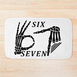Six Meme Shirt - Funny 67 Graphic Tee for Gen Z Bath Mat