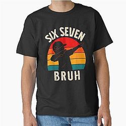Meme Numbers Seven Dabbing Bruh Funny Boys Kids Classic T-Shirt
