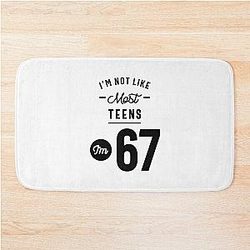 67 Year Old Gift - 67th Birthday Gift Ideas - Bath Mat for Mens and Womens
