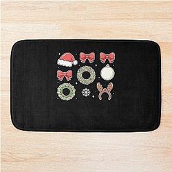 67 Christmas Holiday Tee Tree Bath Mat