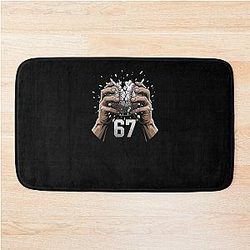 Baseball Number 67 Funny Bath Mat