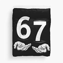 Number 67 Vintage Graphic Tee Duvet Cover