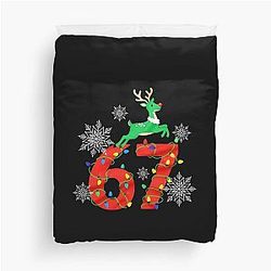 Number 67 Christmas Boys Youth Kids Duvet Cover