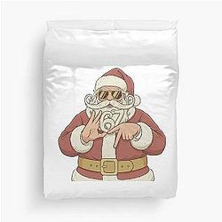 Christmas Meme - Funny Santa Acts Duvet Cover