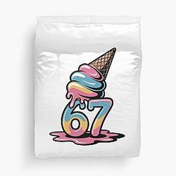 Ice Cream Drip Meme Tee Duvet Cover
