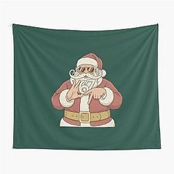 Christmas Meme - Funny Santa Acts Tapestry