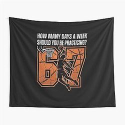 Funny Basketball Training Shirt How Many Should You Be Practicing? Meme athlete humor gift sports graphic tee tapestry
