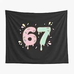 67 Ice Cream Drip Meme Tapestry