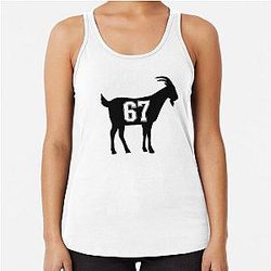 Goat Number Sixty Seven Goat Gear Racerback Tank Top