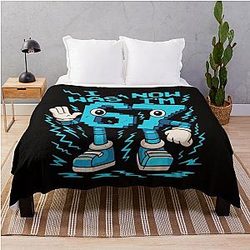 I Was 6 Now I'm 7 Shirt Brainrot Meme Throw Blanket