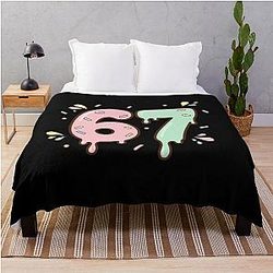 Ice Cream Drip Six Meme Throw Blanket