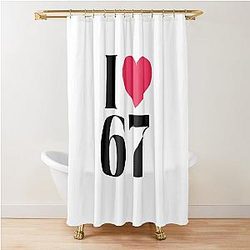 I Love T-Shirt – Retro Vintage Number Tee Birthday Gift Shower Curtain