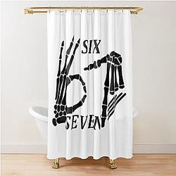 Six Meme Shirt - Funny 67 Graphic Tee for Gen Z Shower Curtain