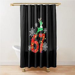 Number 67 Christmas Boys Youth Shower Curtain