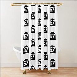 Number 67 Shower Curtain