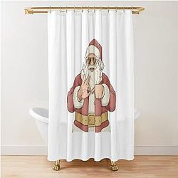 Christmas Meme - Funny Santa Acts Shower Curtain