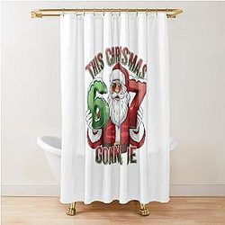 Christmas Meme - Funny Santa Sunglasses Shower Curtain