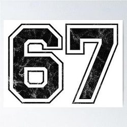 Number 67 poster