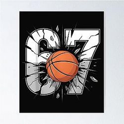 Basketball Six Seven Meme Poster