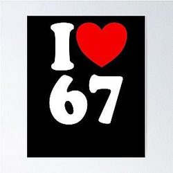 Fun 67 Number Six Seven Gear Poster
