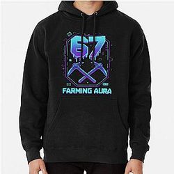Farming Aura Gaming T-Shirt - Pixel Art Retro Gamer Design Pullover Hoodie