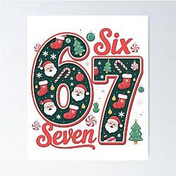 67th Birthday Christmas Santa Stocking Candy Cane Number 67 Tee - Funny Festive Winter Birthday Gift for Mom Grandpa Grandma