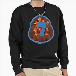 Shirt with 7 Turkeys Number 7 Pullover