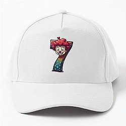 Number 7 Shirt with Clown Meme Baseball Cap