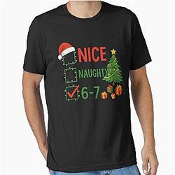 Nice Naughty List Meme Funny Christmas Humor Essential T-Shirt