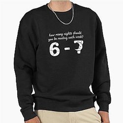 Reading 6-7 or Teacher School Librarian English Comic T Shirt six seven trendy Sweater