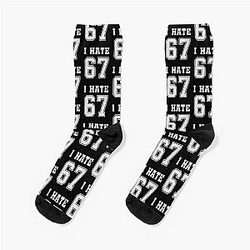 I Hate 67 Meme Funny Slang Trend Socks